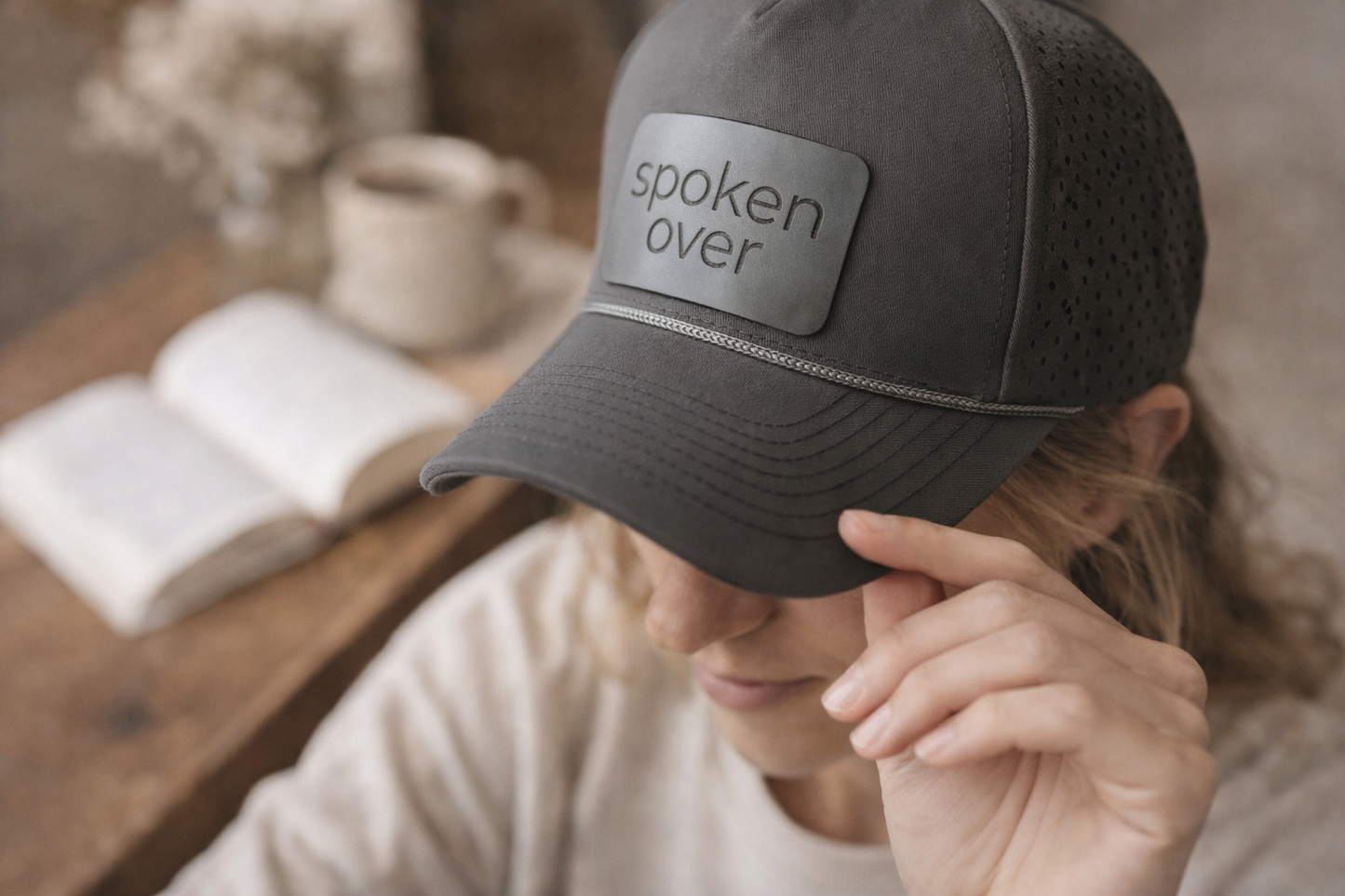 Spoken Over — Leather Patch Hat